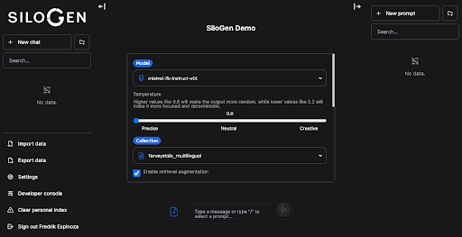 SiloGen Chat UI: https://chat.services.silogen.ai